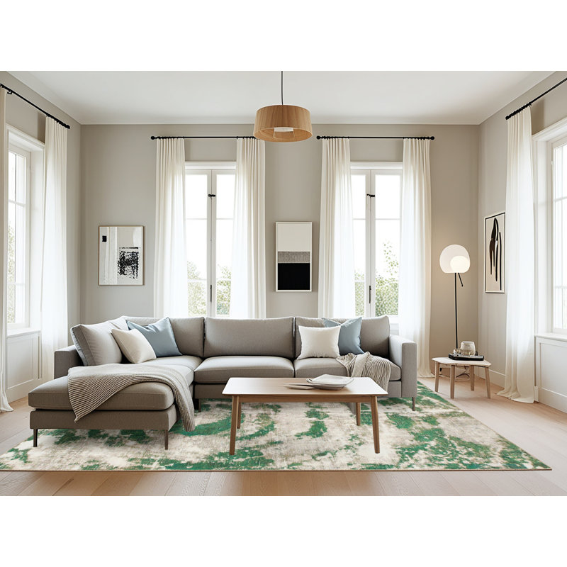 Tapis abstrait moderne 1240, Rectangle 8 pi x 10 pi