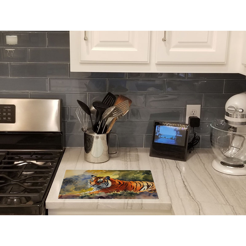Bengal Tiger Glass Cutting Board Large