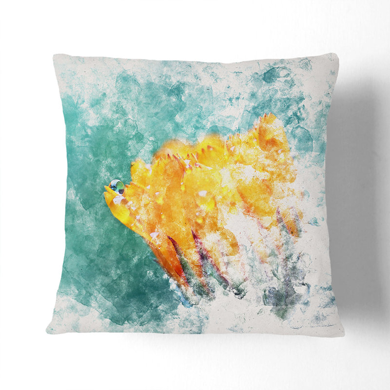 Floral Square Cushion, 55cm H x 55cm W x 20cm D