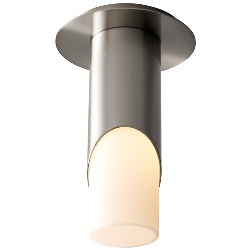Aralene Glass LED Flush Mount, Satin Nickel