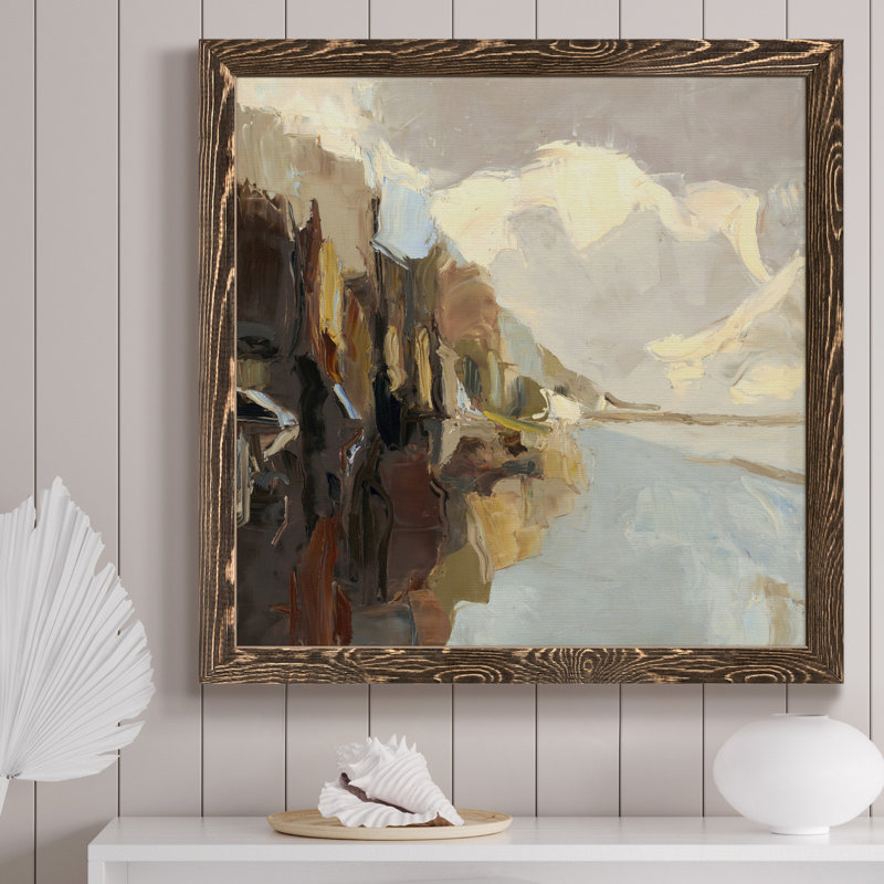 Imprimé Annete Northwest Shore, Encadré de bois de noyer, H 31,5 po x l 31,5 po x P 1,5 po
