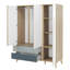 Morones 3 Door Manufactured Wood Wardrobe-40079924