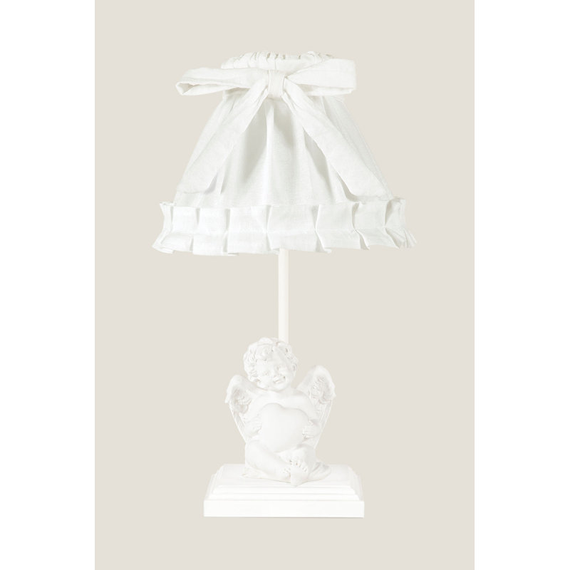 Lampe de table 16,5 po, Blanc, Blanc