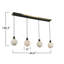 Éclairage pour îlot 4 lumières Rickey - noir - laiton brossé - verre-412994854