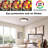 Modern LED Close To Ceiling Light, Round Flush Mount Ceiling Lighting Fixture, Matte White With Wood Accent, Minimalist Kitchen Light Fixtures For Bedroom, Entryway, Living Room-100023141-100023142