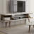 Utopia Contemporary Modern TV Stand with Storage Shelves in Maple Cream and White-596445108
