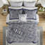 Ensembles de literie luxueux avec édredon en coton bleu marine pour la maison