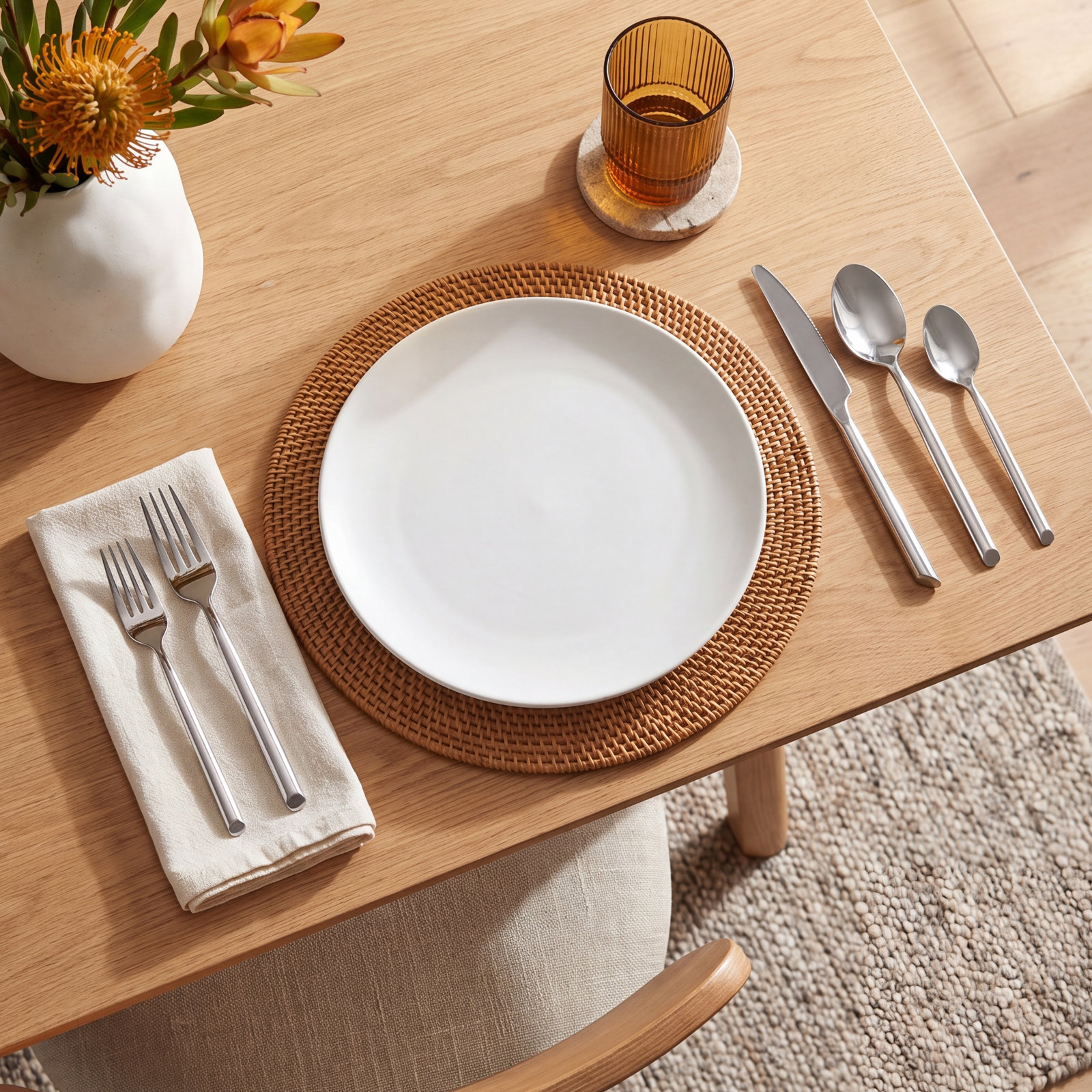 Capri 5 Piece 18/10 Stainless Steel Flatware Set, Service for 1