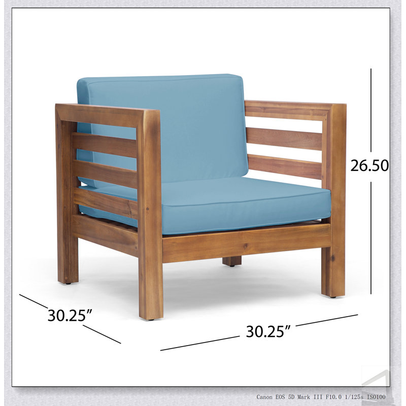 Ensemble de fauteuils club de style moderne Mid-Century et fabrication en bois d'acacia durable pour la vie en plein air Oana