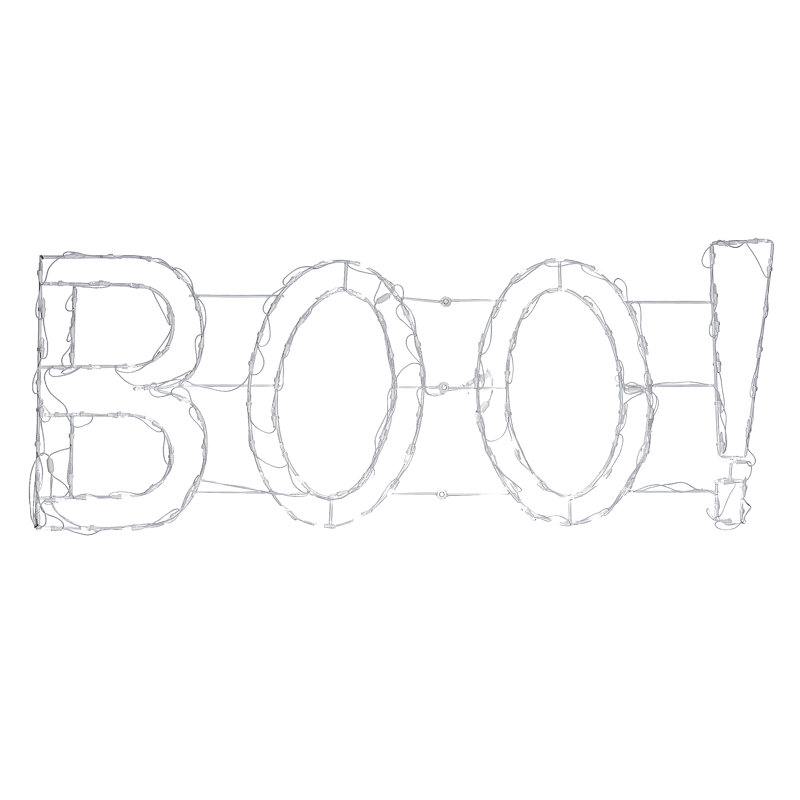 The Holiday Aisle® 60 "Halloween lumière blanche" BOO "