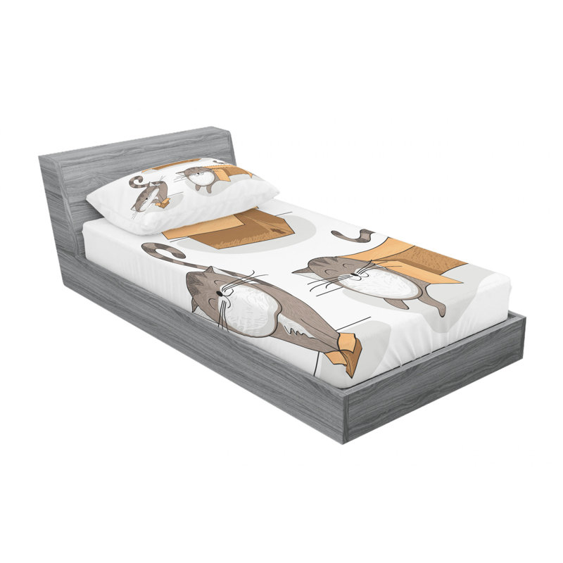 Microfiber Sheet Set, Twin Sheet Set with Fitted Sheet