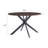 47.2" Round Wood Table With Wood Veneer &Sturdy Metal Base Kitchen Dining Table For Dining Room, Living Room, Indoor Patio