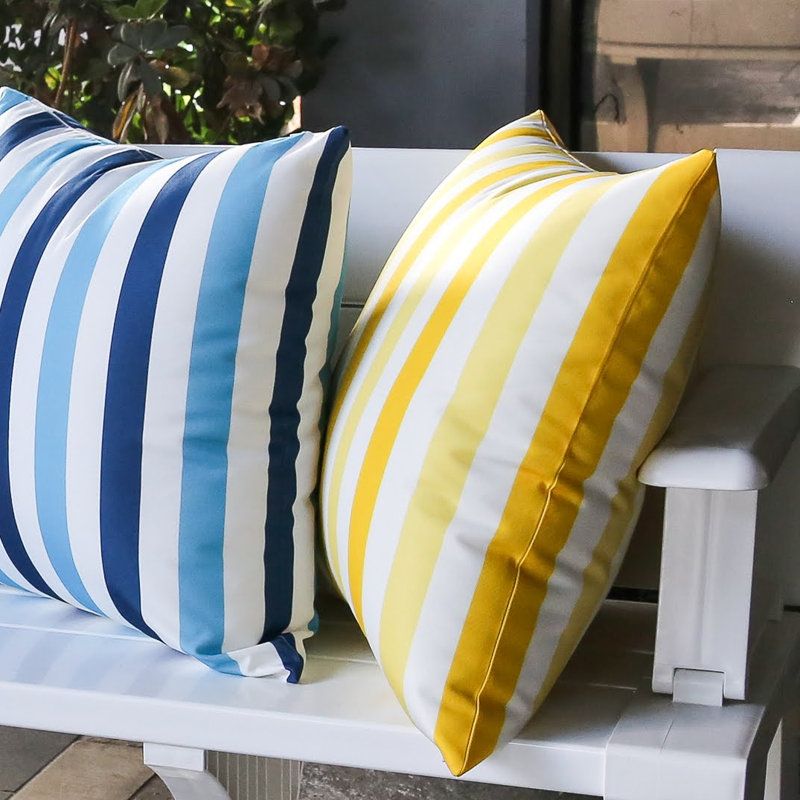  Outdoor Square Acrylic Pillow Cover & Insert, Blue