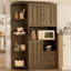 60.4" Farmhouse Kitchen Pantry Storage Cabinet With Doors And Adjustable Shelves, Large Kitchen Hutch With Drawers, Freestanding Cupboard For Dining Room, Living Room, Retro-1008997823
