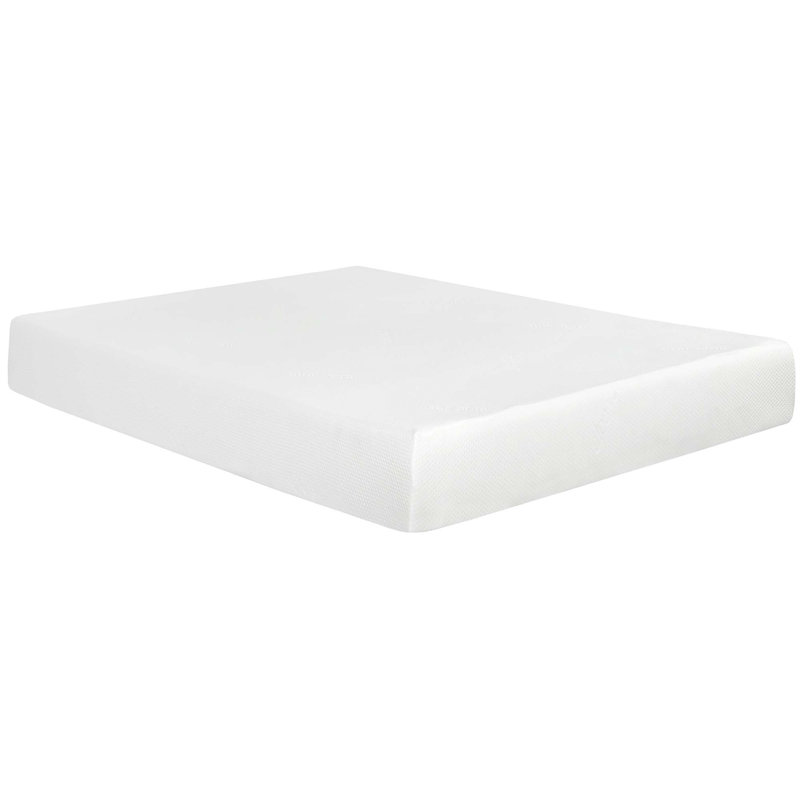 Matelas moelleux en mousse viscoélastique imprégnée de gel de 10 pouces avec housse respirante en aloès pour plus de confort et de soutien