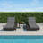 Acacia Wood Chaise Lounge Set with Headrest, 4-Position Adjustable Recliner, Foldable Outdoor Patio Chair with Water Resistant Cushion for Pool Terrace-183482810-183482809