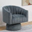 Fauteuil d'appoint pivotant en velours moderne - un confort luxueux pour votre espace de vie-863846951