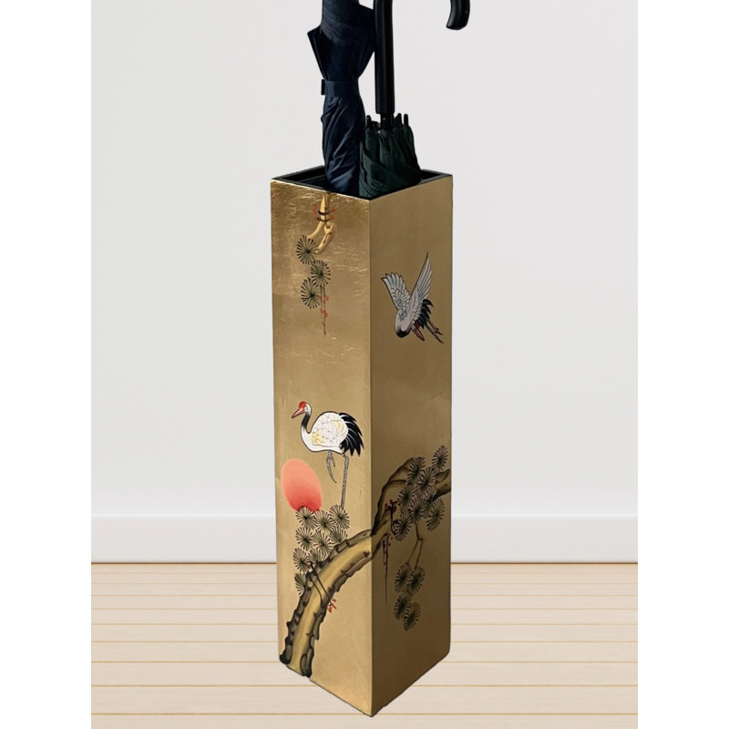 Apollonia Gold Leaf Crane Umbrella Stand