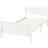 Twin Size Platform Bed - Solid Wood, White With Headboard/ Wood Frame And