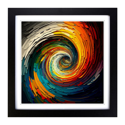 Hypnotize Palette Knife Painting - Framed Print