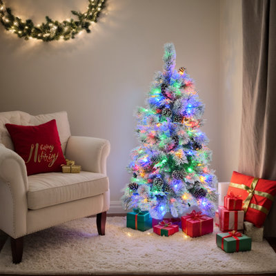 Pre-lit Snow Flocked Artificial Christmas Tree