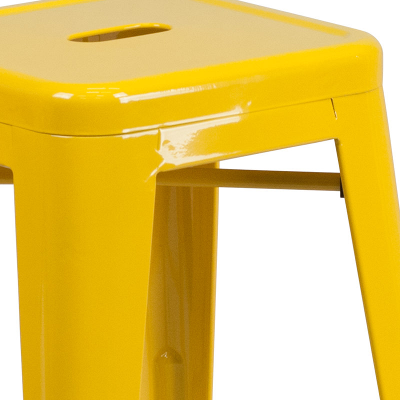 Tabouret Nieva, Jaune, Tabouret de comptoir (siège d’une hauteur de 24, 4