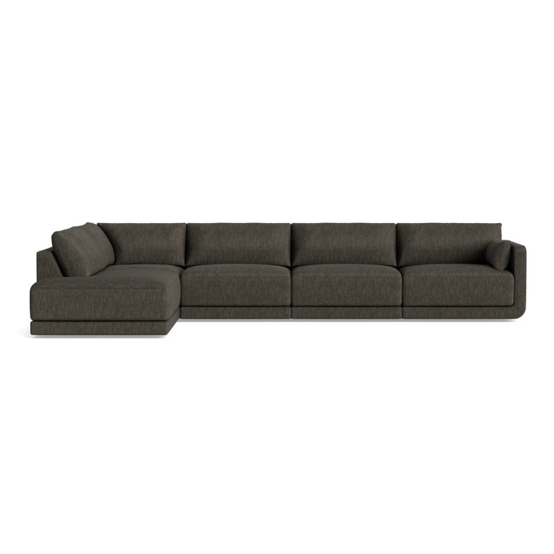 Eva Modular Corner Sectional, Performance Weave - Onyx, Left Hand Facing