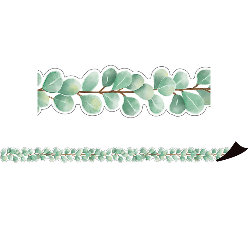 Bordure magnétique en eucalyptus découpé