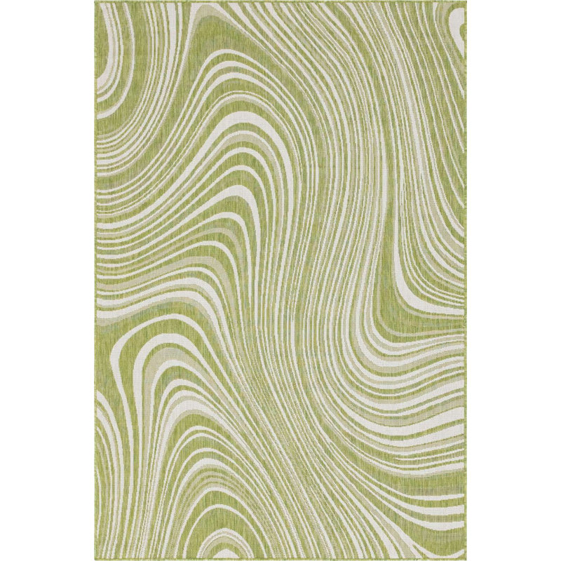 Tapis d'extérieur Iris couleur fougère, Rectangle 9 pi x 12 pi