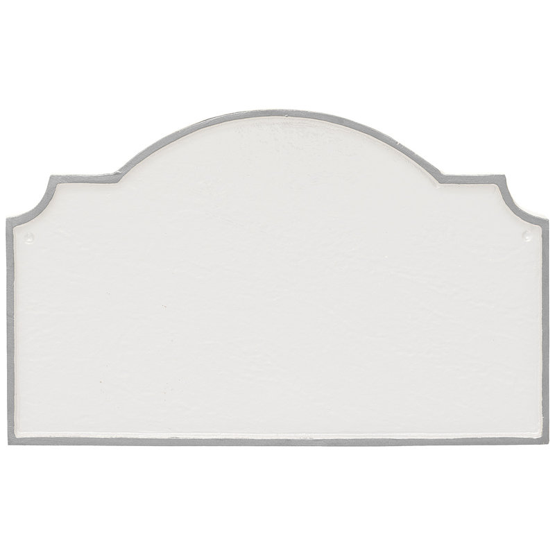 Plaque d’adresse murale sur 2 lignes Vanderbilt, Blanc / argent