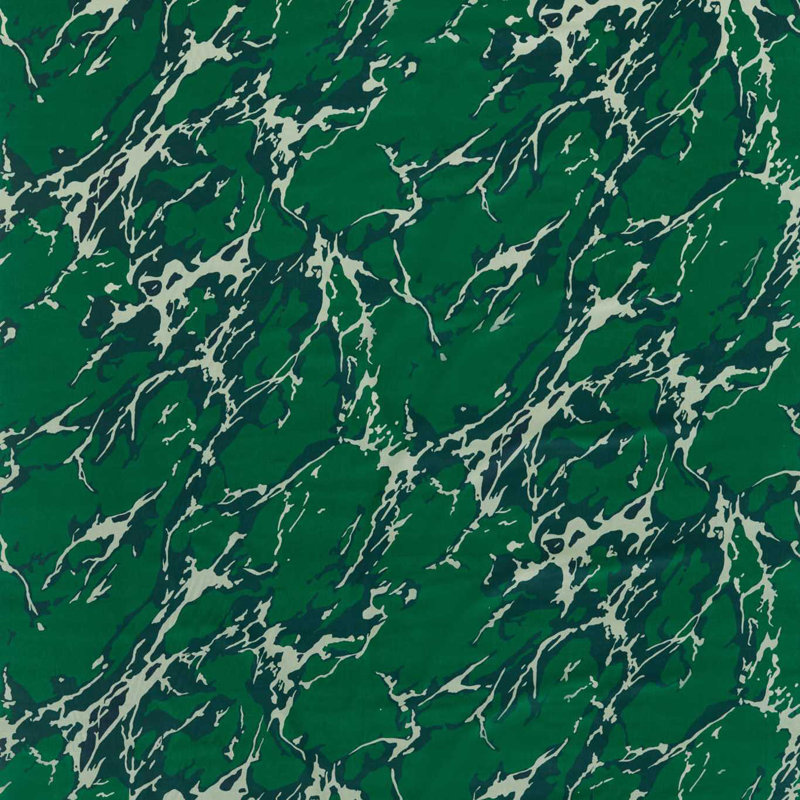 French Marble Velvet Fabric, Malachite