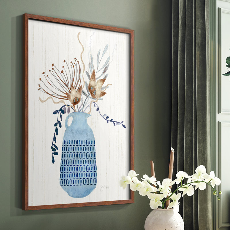 Boho Arrangement I, reproduction encadrée - bois massif, Brun, H 20 po x l 16 po