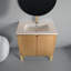 Meuble-lavabo mural autoportant 30 po avec lavabo en céramique 30 po, 2 portes, support en métal