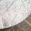 Round Faux Marble Dining Table, Modern and Elegant Design for Kitchen and Dining Room, High Gloss and Durable