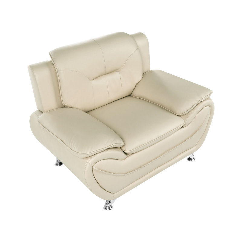 Armchair LEIRA Faux Leather, Beige