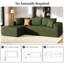 Canapé-lit modulaire sans assemblage avec méridienne gauche, canapé modulaire rembourré avec coussin, canapé-lit combiné gratuit pour le salon-538353753-542252932