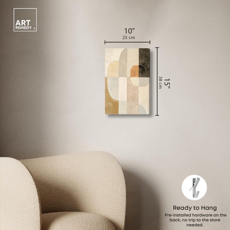 «Overlapsing Planes I Canvas Geometric Abstract» par, H 15 po x l 10 po, Toile tendue