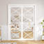 Porte de placard coulissante Farmhouse avec miroir en verre trempé-130462003