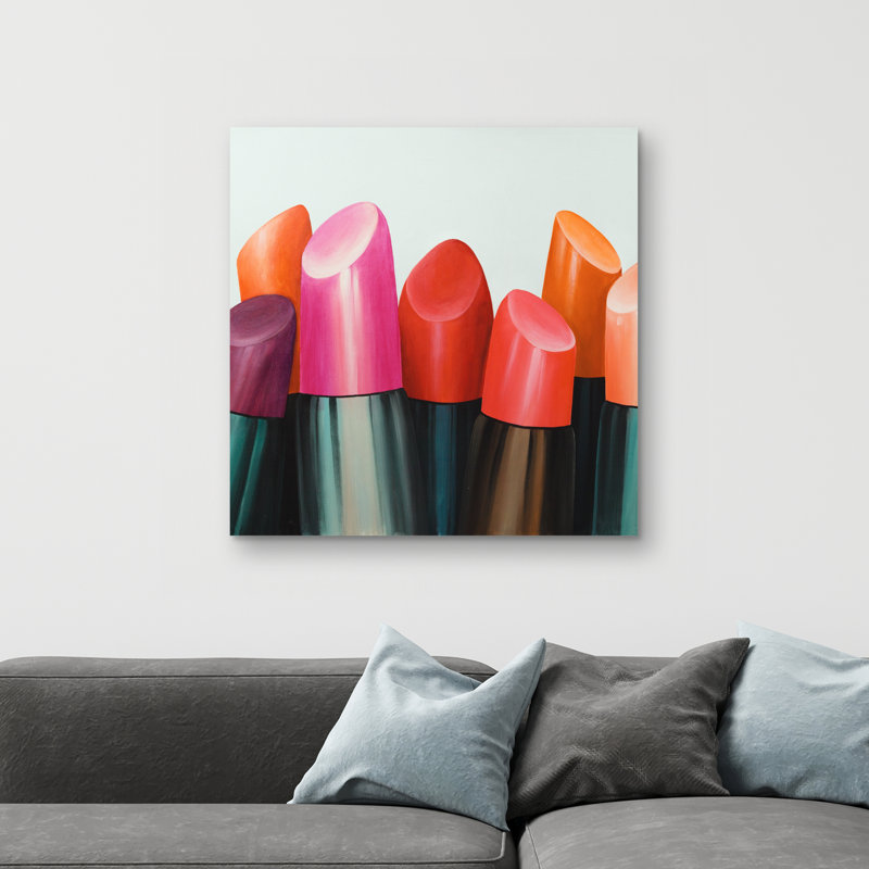 Lipstick addict - 32"x32" art on canvas