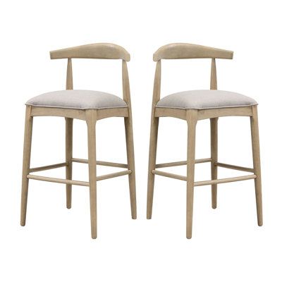 Tabouret de bar en tissu de galets (ensemble de 2)