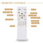 19.7" Low Profile Ceiling Fan with Lights and Remote, Modern Flush Mount Ceiling Fans White Fandelier for Bedroom-720534511