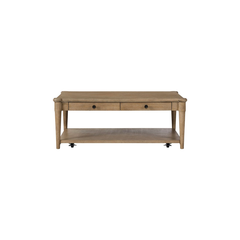 Table de cocktail au fini sable avec deux tiroirs de rangement P, 27,95 l, H 19,23 po