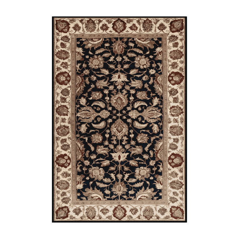 Tapis brun turc lavable à la machine, Rectangulaire 8 pi x 10 pi