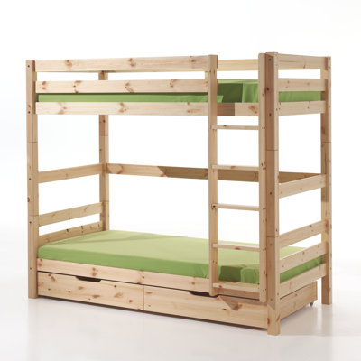 Edwards European Single (90 x 200cm) Drawer Standard Bunk Bed by Vipack