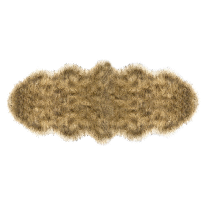 Dreshertown Novelty 60 cm x 180 cm Animal Print Sheepskin Area Rug