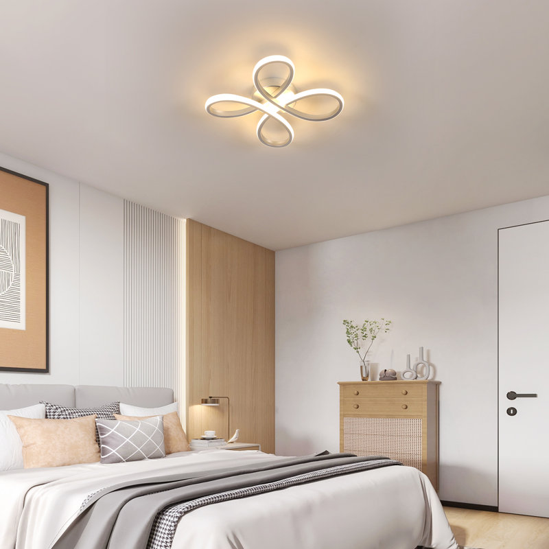 Floral LED Ceiling Light, Silver, 3000K