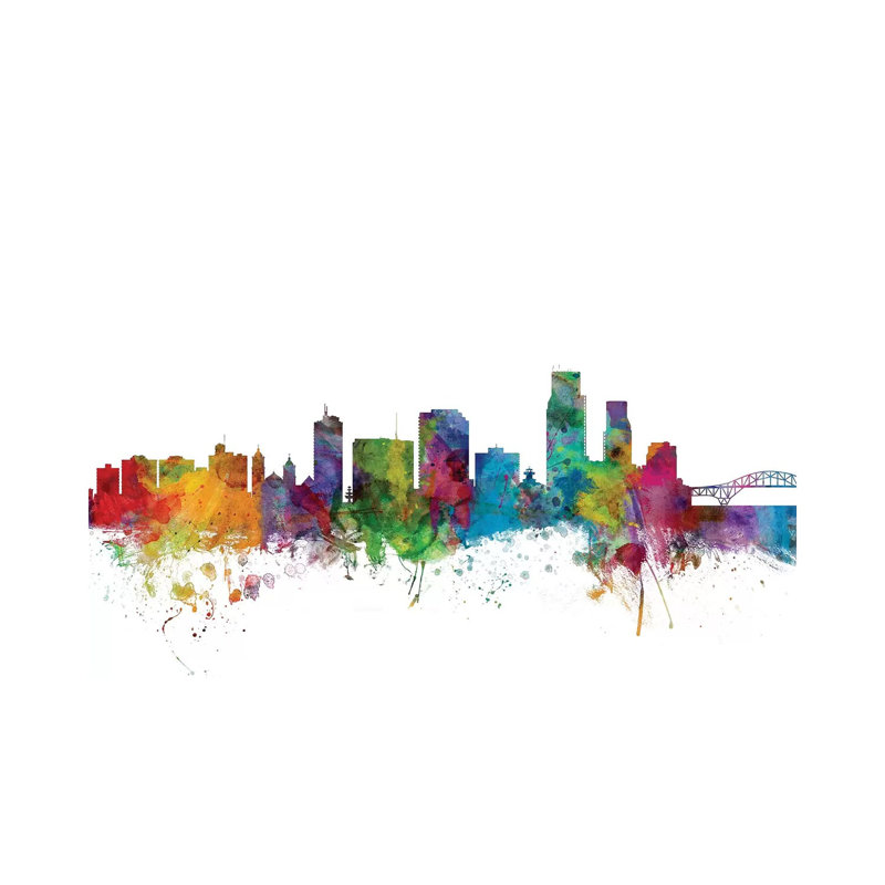Corpus Christi, Texas Skyline by Michael Tompsett - Wrapped Canvas Gallery-Wrapped Canvas Giclée