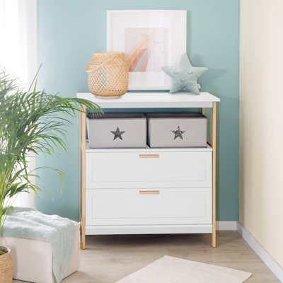 Berlin Changing Unit - White bamboo handles and frame