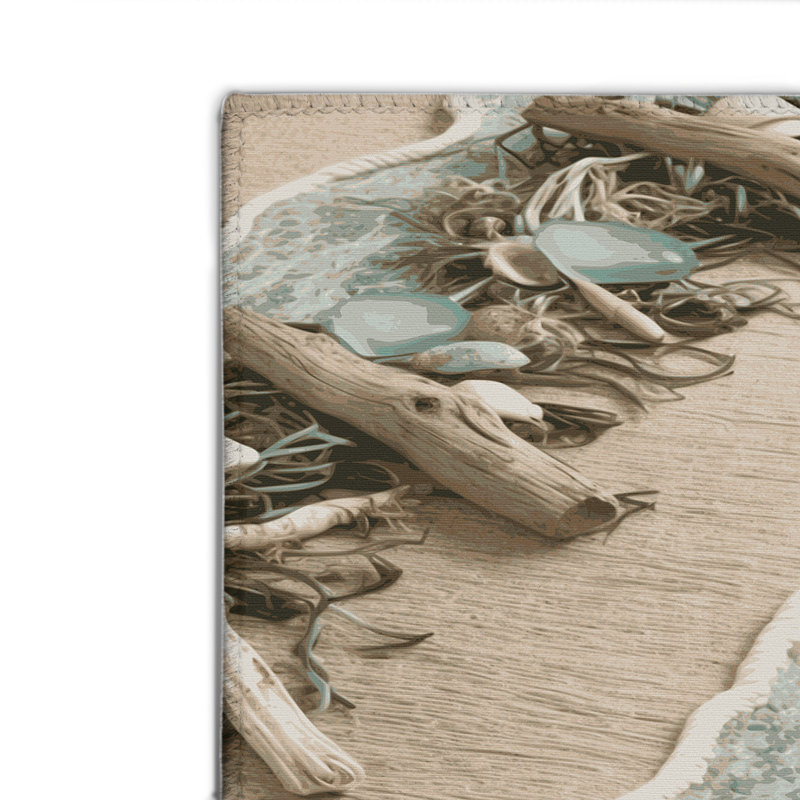 Tapis beige d'intérieur et d'extérieur Nature, Rectangulaire 2 pi x 3 pi