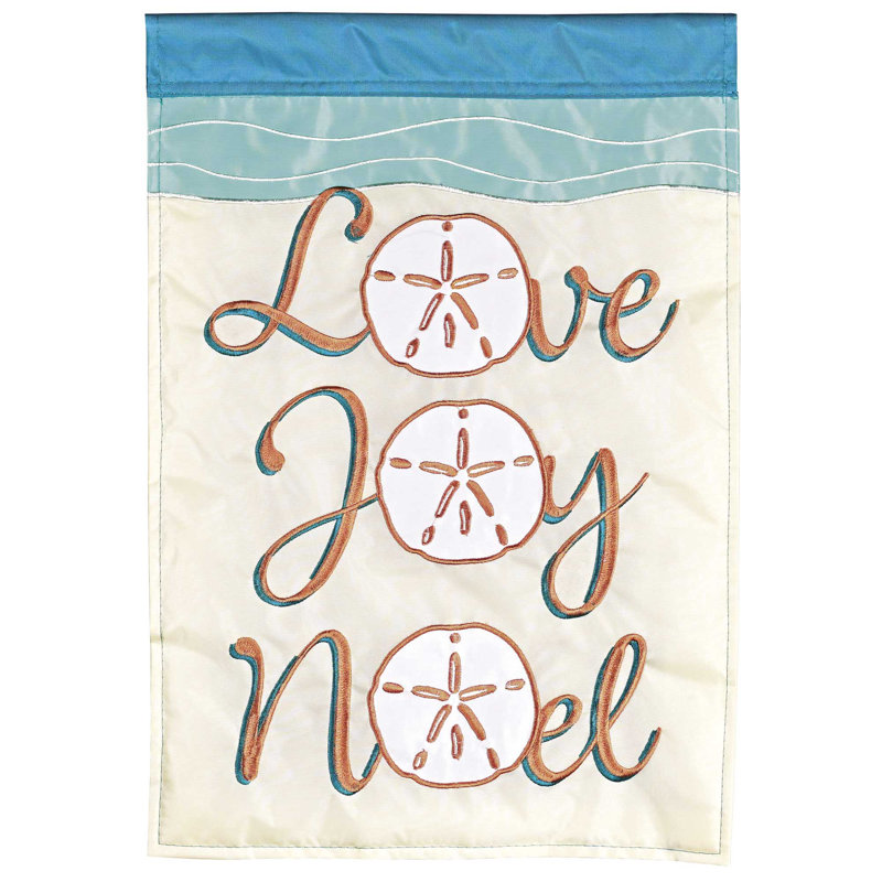 Drapeau de jardin sable dollar Love Joy Noel